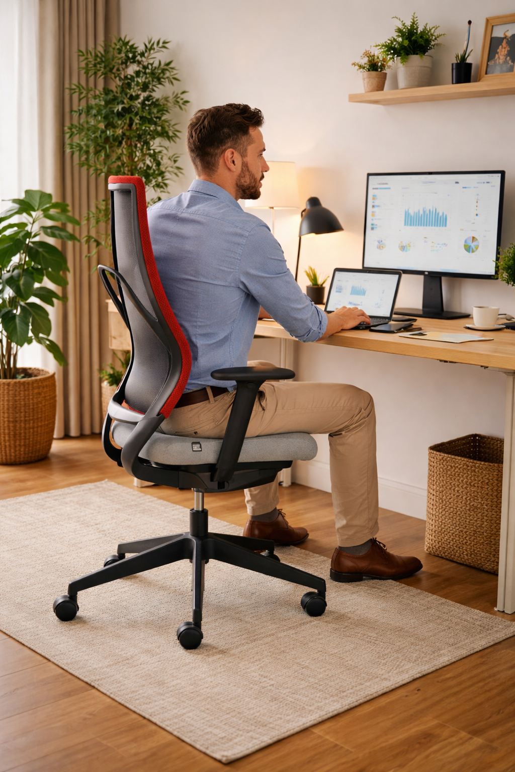 Ergonomische bureaustoel voor gezond werken thuis en op kantoor