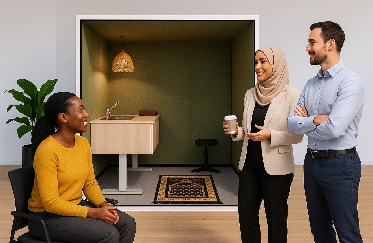 Gebedspod op kantoor als inclusieve en neutrale oplossing voor gebed en bezinning