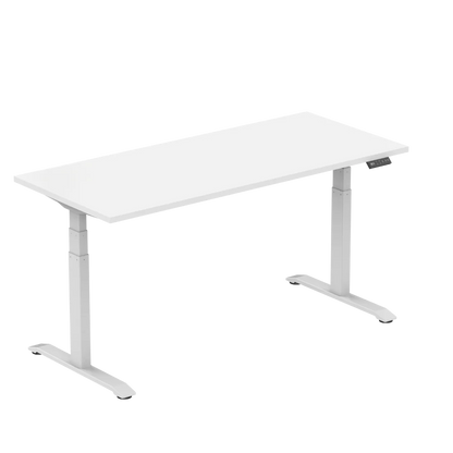 E-dual elektrisch zit-sta bureau Wit/Wit  180x80